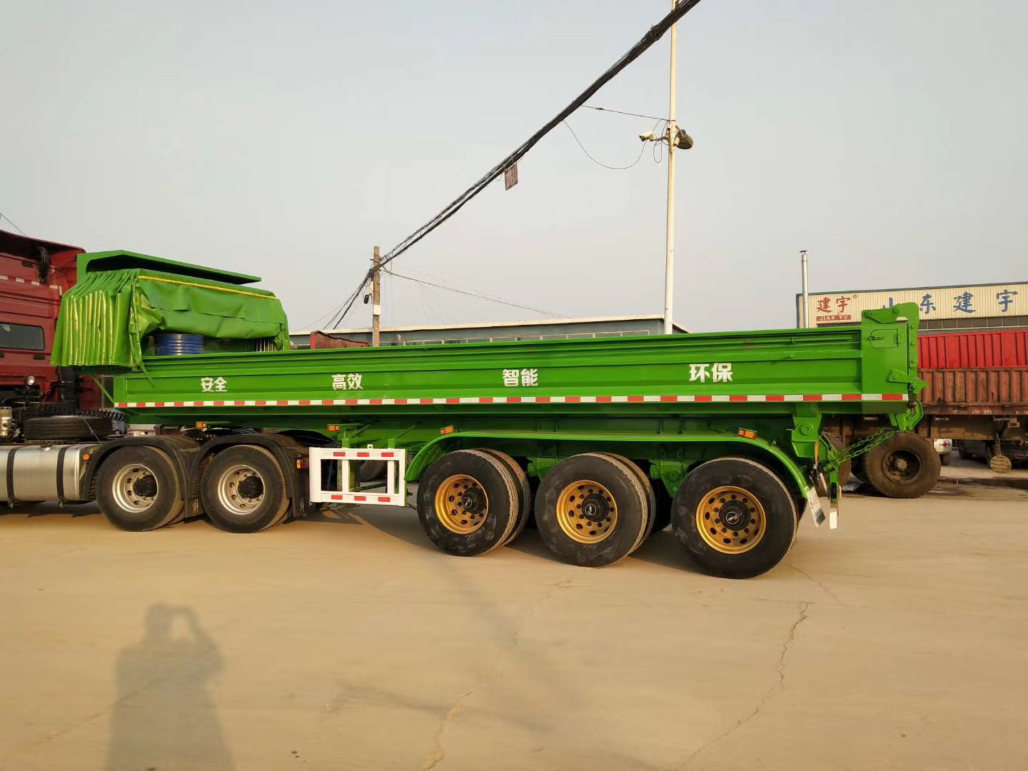 后翻自卸半掛車用于運輸什么物料